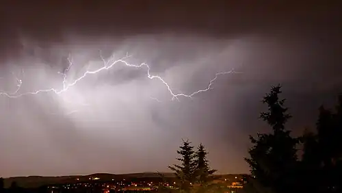 Cloud-to-cloud lightning (August 2009)