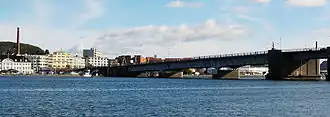Limfjordsbroen, the bridge linking Nørresundby with Aalborg over the Limfjord
