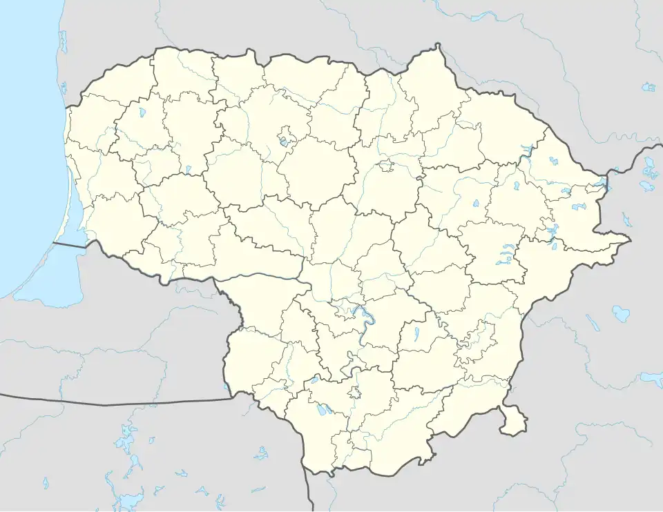 Žagarė is located in Lithuania