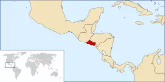 Location of El Salvador