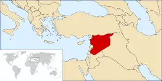 Located in Middle east, containing modern Syria.