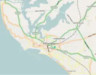 Sakthikulangara is located in Kollam