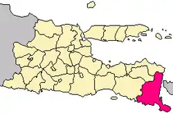 Location within East Java