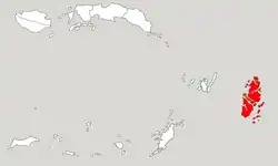 Location of Aru Islands Regency