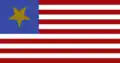 Digital reconstruction of the "Lone Star" flag flown in Plumas County on July 4, 1852. It was described by Louise Clappe[68]