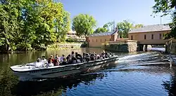 The Park offers boat tours of the historic Lowell Canal System
