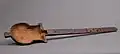 A similarity between the Germanic lutes and the coptic lute (which the cithara resembles) is a hollowed arm or neck in each instrument, covered by a soundboard.