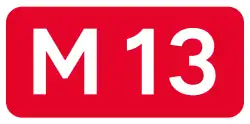 Highway M13 shield}}