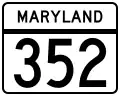 Maryland Route 352 marker