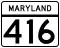 Maryland Route 416 marker