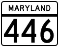 Maryland Route 446 marker