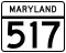 Maryland Route 517 marker
