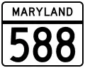 Maryland Route 588 marker