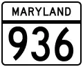Maryland Route 936 marker