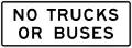 R3-51bP No trucks or buses (plaque)