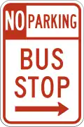 R7-107 No parking, bus stop