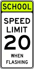S5-1 School speed limit when flashing
