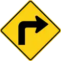 W1-1R Turn (right)