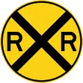W10-1 Railroad crossing ahead