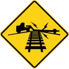 W10-5 Low ground clearance railroad crossing