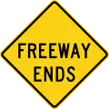 W19-3 Freeway ends