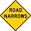W5-1 Road narrows