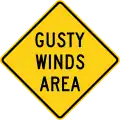 W8-21 Gusty Winds Area
