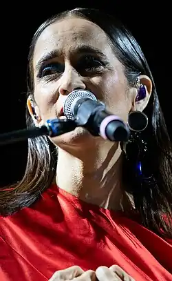 Venegas performing in March 2024