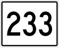 State Route 233 marker