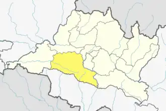 Location of district in province