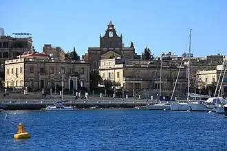 Ta' Xbiex seafront and parish church