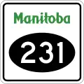 Provincial Road 231 marker