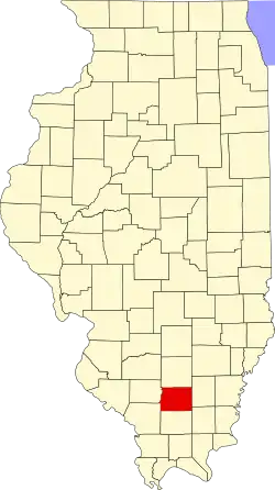 State map highlighting Franklin County