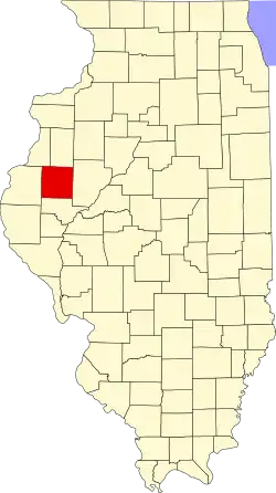 State map highlighting McDonough County