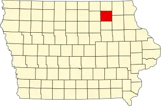 Chickasaw County map