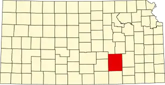 State map highlighting Butler County