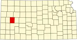 State map highlighting Scott County