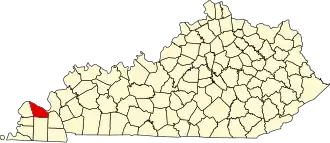State map highlighting McCracken County