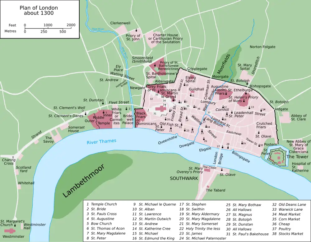 Image 8London c. 1300 (from History of London)