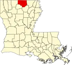 State map highlighting Union Parish