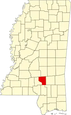 State map highlighting Covington County