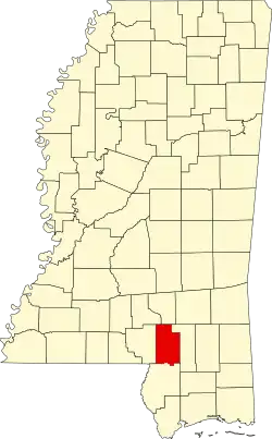 State map highlighting Lamar County