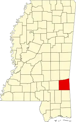 State map highlighting Wayne County