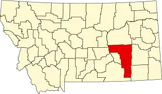 Rosebud County map
