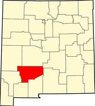 State map highlighting Sierra County