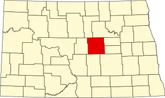 State map highlighting Wells County