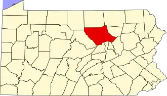 Map of Lycoming County, Pennsylvania