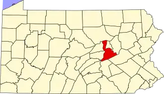 Map of Northumberland County, Pennsylvania