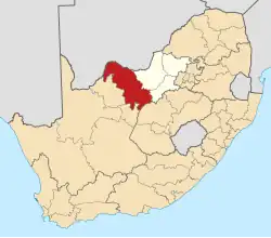 Location in South Africa
