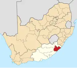 Location in the Eastern Cape